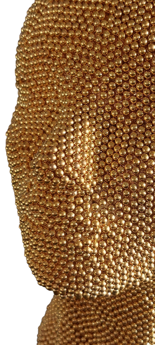 Skulptur Kopf Gold – Bild 4