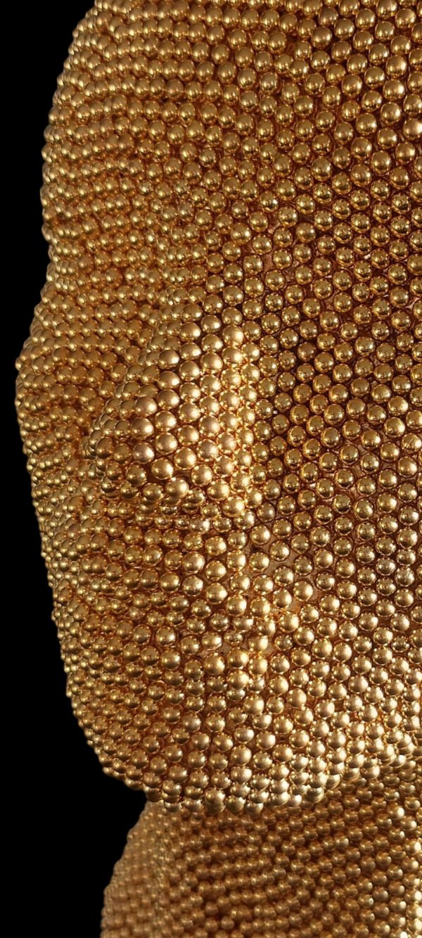 Skulptur Kopf Gold – Bild 2